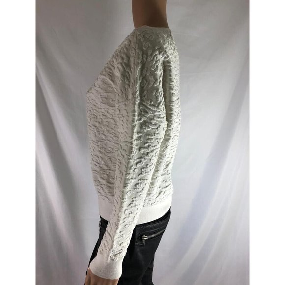 Marciano Women's Sweater Pullover Hoodie White Crew Neck Long Sleeves Size S - Picture 3 of 9